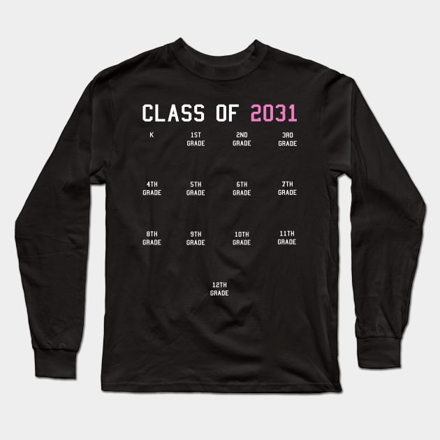 Class of 2031 Grow With Me Long Sleeve T-Shirt by KsuAnn